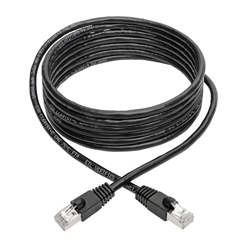 Tripp Lite Cat6a Snagless Shielded STP Patch Cable 10G-Certified, PoE, Black M/M 10ft 10' (N262-010-BK) Black 10 Feet STP