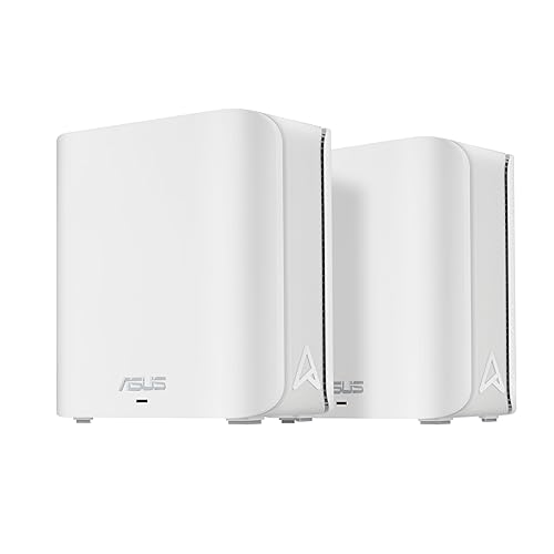 ASUS ZenWiFi BD4 Dual-Band WiFi 7 Mesh, 3600 Mbps, 4900 sq.ft. (2pk), Dual 2.5G Ports, Security and Parental Controls Included, Smart Home Master SSIDs ZenWiFi BD4 2PK