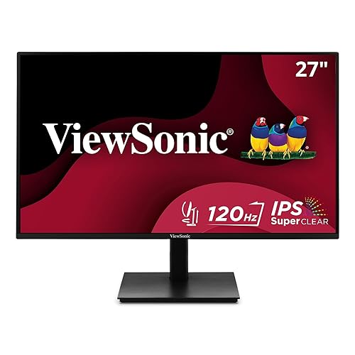 Viewsonic VA2748-MHJ 27 Inch Full HD 1080p IPS Monitor with 120Hz, Advanced Ergonomics, Eye Care, HDMI, and VGA Inputs for Home and Office