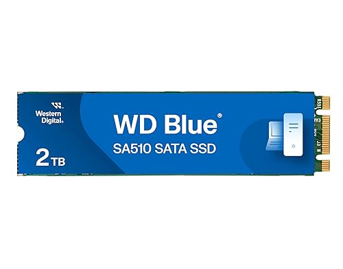 Western Digital 2TB WD Blue SA510 SATA Internal Solid State Drive SSD - SATA III 6 Gb/s, M.2 2280, Up to 560 MB/s - WDS200T3B0B New Generation 2TB