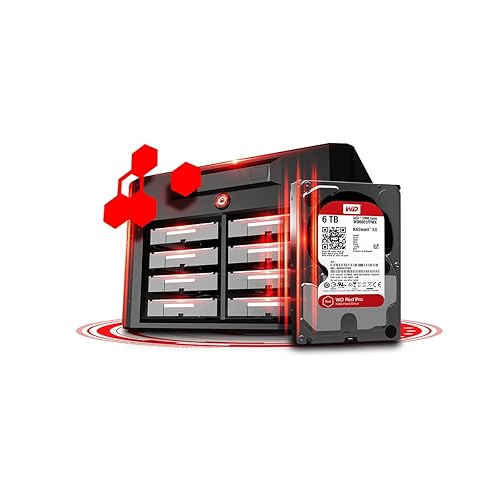 Western Digital 26TB WD Red Pro NAS Internal Hard Drive HDD - 7200 RPM, SATA 6 Gb/s, CMR, 512 MB Cache, 3.5 - WD260KFGX