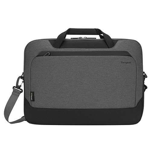 Targus Cypress Briefcase with EcoSmart Designed for Business Traveler and School fit up to 15.6-Inch Laptop/Notebook, Light Gray (TBT92602GL) Light Gray 15.6 Briefcase