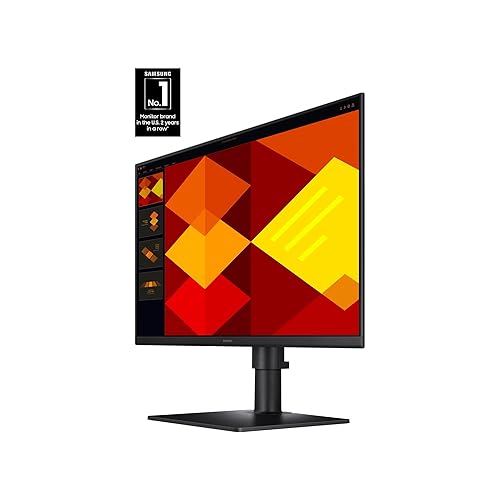 SAMSUNG G40D Series 24-Inch FHD 1080p Computer Monitor, 100Hz, IPS Panel, HDMI, USB Hub,Display Port, Height Adjustable Stand,Speaker 3 Yr WRNTY (LS24D408GANXGO),Black