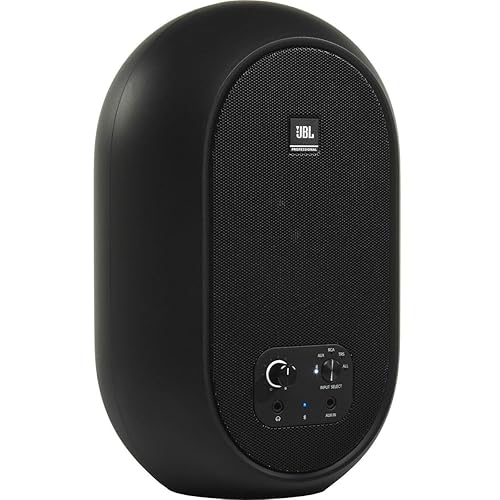 JBL Professional 1 Series 104-BT Compact Desktop Reference Monitors with Bluetooth, Black, Sold as Pair, 4.5-inch Speaker Black 104BT Black