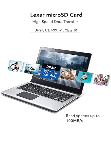 Lexar High-Performance 633x 64GB MicroSDXC UHS-I Card with SD Adapter (LSDMI64GBBNL633A) 64GB w/SD Adapter