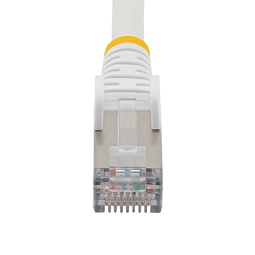StarTech.com 50ft White CAT6a Ethernet Cable, Snagless RJ45, 10GbE, 100W PoE++, S/FTP, 500MHz, 27AWG Pure Bare Copper, LSZH White 50 ft.