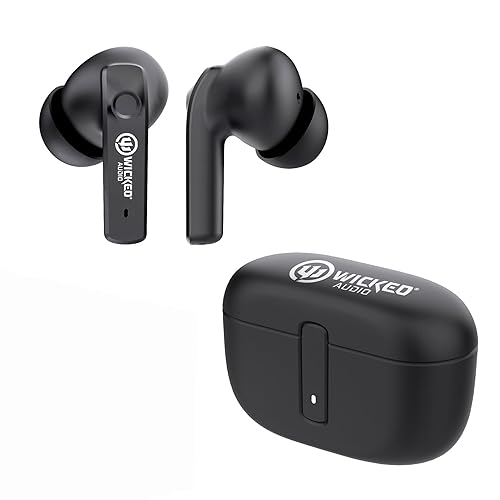 Wicked Audio Mojo 700 True Wireless Bluetooth Earbuds | ANC Noise Cancelling | Clear Call Mics | Long Battery Life | Mobile App | Custom EQ Modes | GPS Find Buds | Transparency Mode | Low Latency