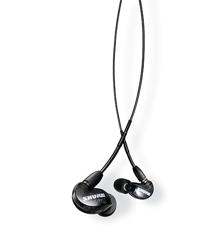 Shure AONIC 215 Wired Sound Isolating Earbuds, Clear Sound, Single Driver, Secure in-Ear Fit, Detachable Cable, Durable Quality, Compatible with Apple & Android Devices - Black