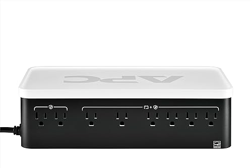 APC UPS Battery Backup, 900VA UPS with 6 Backup Battery Outlets, Type C USB Charging, BE900G3 Back-UPS 900VA USB-C Charging