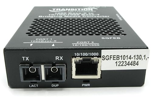 Transition Networks Stand-Alone 10/100/1000 Ethernet Media Converter (SGFEB1014-130-NA)
