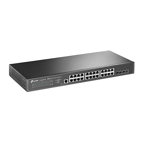 TP-Link JetStream 24-Port 2.5GBASE-T L2+ Managed Switch with 4 10GE SFP+ Slots (TL-SG3428X-M2) - SDN Integrated, Cloud Access & Omada App 24 2.5G Port + 4 10GE SFP+