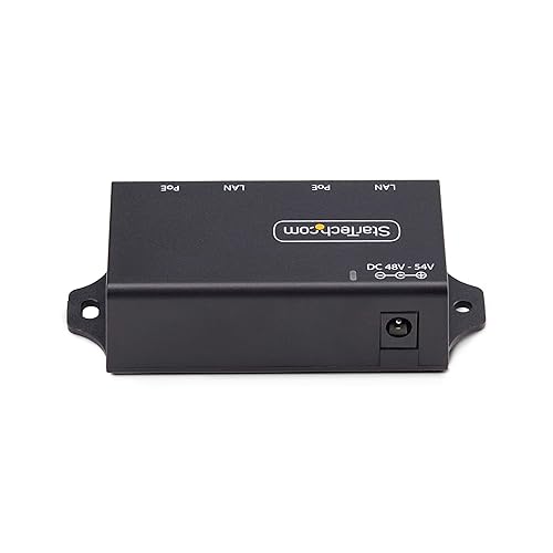 StarTech.com 2-Port PoE+ Injector, 10/100/1000Mbps, PoE/PoE+ (802.3af/at), 4X 10/100/1000BASE-T RJ45, 30W, Wall Mountable