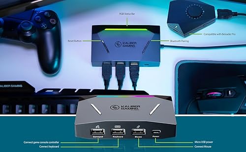 IOGEAR KeyMander 2 Keyboard/Mouse Adapter Plus Controller Crossover- GE1337P2