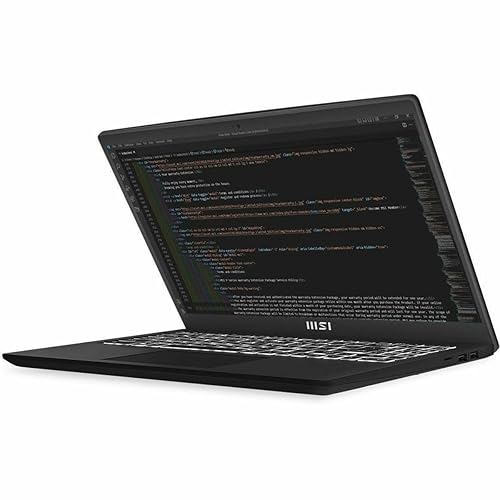 MSI Modern 15 B13M-1097US 15.6 Full HD Laptop, Intel Core i5-1334U 1.3GHz, 16GB RAM, 512GB SSD, Windows 11 Home, Classic Black