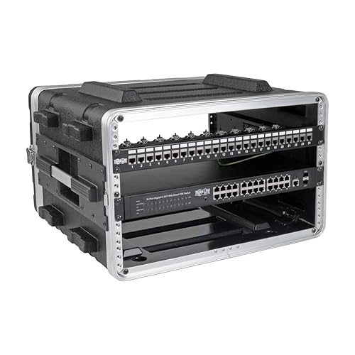 TRIPP LITE 6U ABS Server Rack Equipment Case, Flight Case Shipping Transportation, Black (SRCASE6U)