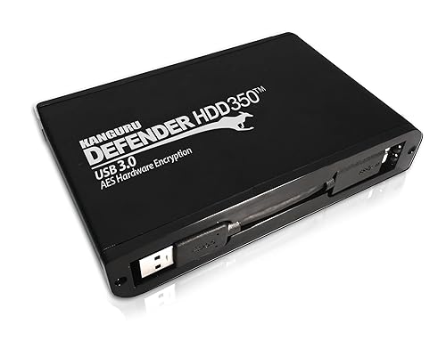 KANGURU Defender HDD350 – 5TB Secure Portable Hard Drive - Hardware Encryption - FIPS 140-2 Certified - SuperSpeed USB 3.0 5TB Defender HDD350