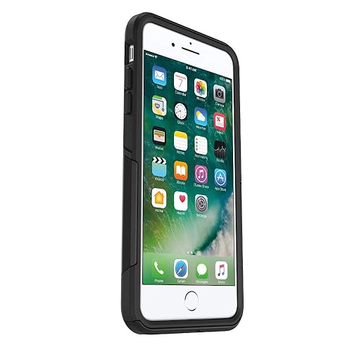 OtterBox iPhone 8 PLUS & iPhone 7 PLUS (ONLY) Commuter Series Case - BLACK, Slim & Tough, Pocket-Friendly, with Port Protection Case BLACK Standard Packaging