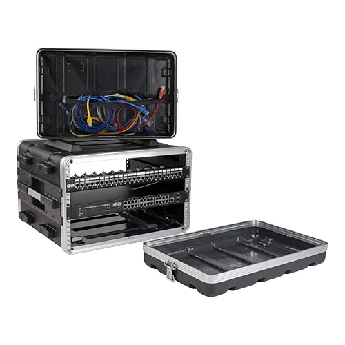 TRIPP LITE 6U ABS Server Rack Equipment Case, Flight Case Shipping Transportation, Black (SRCASE6U)