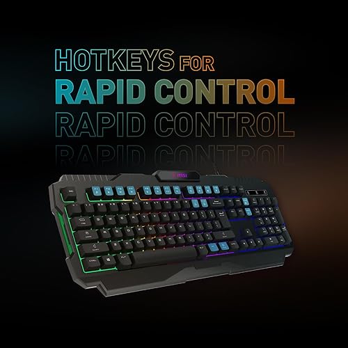 MSI Forge GK100 Combo – Gaming RGB Keyboard & Mouse Set, 19-Key Anti-Ghosting, 6400 DPI Optical Sensor