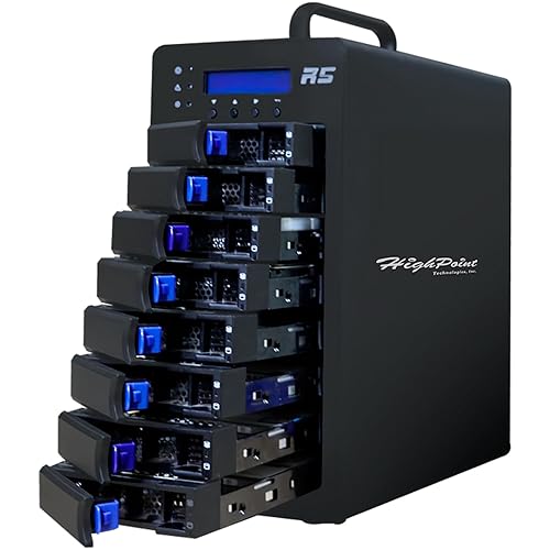 Highpoint RocketStor 6438TS 8-Bay 12Gb/s SAS & 6Gb/s SAS/SATA Hot-Swappable RAID Tower Enclosure