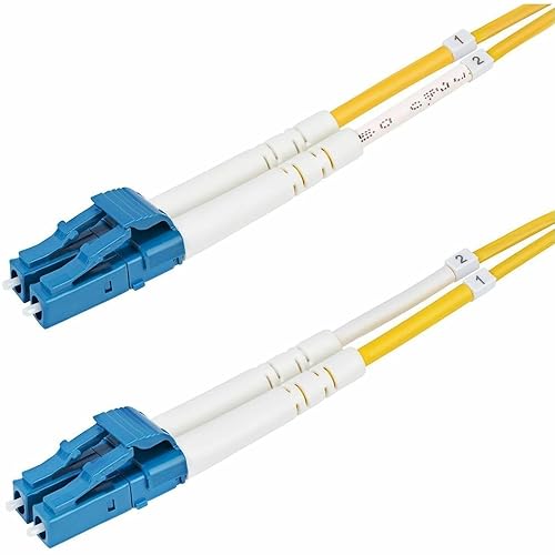 StarTech.com 50m (164ft) LC to LC (UPC) OS2 Single Mode Duplex Fiber Optic Cable, 9/125, 100G, LSZH Fiber Jumper Cord 164 ft / 50 m LC to LC