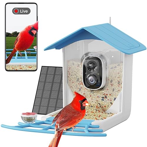Perchme Sf-bf-sb01 Smart Bird Feeder with Camera (Sky Blue Canopy)