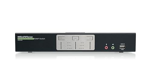 IOGEAR 2-Port Dual View Dual-Link DVI KVMP Switch with Audio and Full Set of Cables (GCS1642 TAA Compliant) 2-Port with Cables