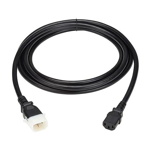 Tripp Lite Series PDU Power Cords C13 to P-Lock C14 Heavy-Duty 15A 250V 14 AWG 6ft Black 6 Pack (P005-E06-6)