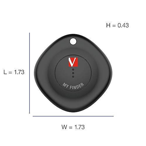 Verbatim My Finder Bluetooth Tracker Item Finder Compatible with Apple Find My (iOS Only) Water Resistant and Dustproof 3pk – Black,White,Purple 3 Pack