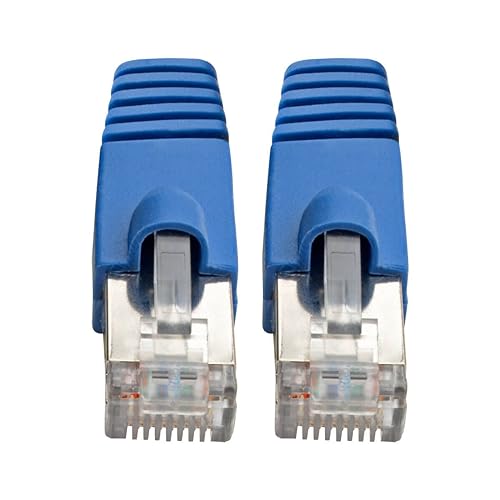 Tripp Lite Augmented Cat6 Cat6a Shielded 10G Patch Cable RJ45 M/M Blue 3' (N262-003-BL) Blue 3 Feet STP