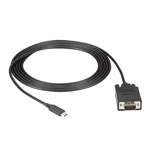 Black Box USB-C to VGA Adapter Cable, 1080p HD, 9ft