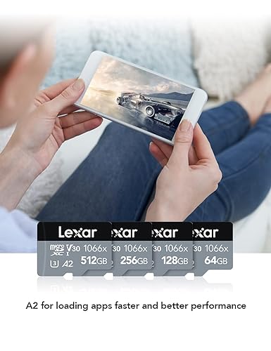 Lexar Professional 1066x 512GB microSDXC UHS-I Card w/SD Adapter Silver Series, Up to 160MB/s Read, for Action Cameras, Drones, High-End Smartphones and Tablets (LMS1066512G-BNANU) 512GB Adapter