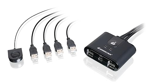 IOGEAR GUS404CA1KIT 4x4 USB Sharing Switch with USB-C Adapter 4x4 USB with USB-C Adapter