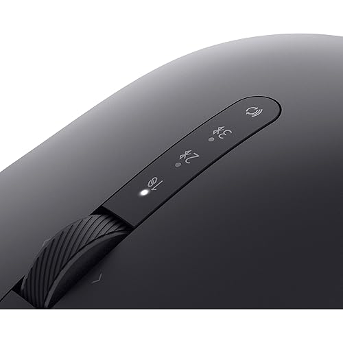 Dell MS7421W Premier Rechargeable Wireless Mouse - Bluetooth 5.0/2.4GHz Radio Frequency Connectivity, Optical LED Sensor, Mechanical Scroll, 7 Buttons, Programmable, Adjustable DPI - Graphite Black