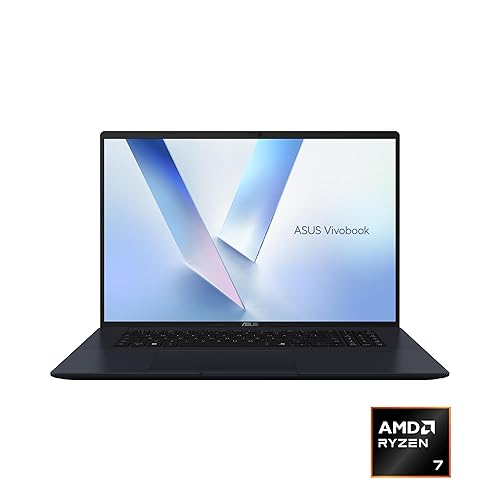 ASUS Vivobook 18 Laptop, 18” WUXGA 144Hz Display, AMD Ryzen 7 260 with XDNA NPU, AMD Radeon Graphics, 32GB RAM, 1TB SSD, Quiet Blue, M1807HA-DB79