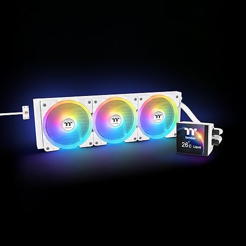 MAGFloe 360 Ultra CPU Liquid Cooler/Intel&AMD Compatible/ 3x120mm 500~2000rpm SWAFAN EX/ 360mm Radiator/MAGForce 2.0/3.95 Square LCD/Swappable Fan Blades/Snow/CL-W433-PL12SW-A