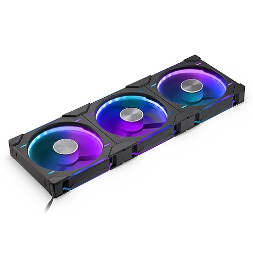 Phanteks D30-140 DRGB PWM Fan 3Pack, Reverse Airflow Model, Premium D-RGB Performance Fans, Halos Lighting Effect, ARGB/DRGB Lighting, Daisy-Chain Fan Linking System, 3Pack (Black)