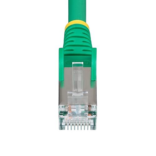 StarTech.com 25ft Green CAT6a Ethernet Cable, Snagless RJ45, 10GbE, 100W PoE++, S/FTP, 500MHz, 27AWG Pure Bare Copper, LSZH