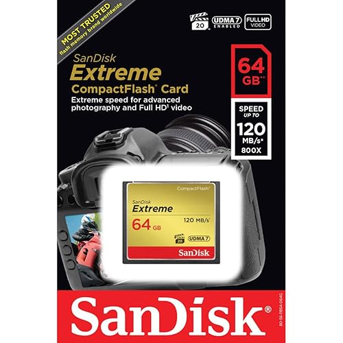 SanDisk Extreme Tarjeta de Memoria CompactFlash – 64 GB (sdcfxs-064g-a46)