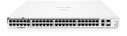 HPE Networking Instant On Switch Series 1960 48-Port Gb Smart-Managed Layer 2+ Ethernet Switch with PoE | 48x 1G | 2X 10GBase-T, 2X SFP+ | 40x CL4, 8X CL6 PoE 600W | Stackable | US Cord (JL809A#ABA)