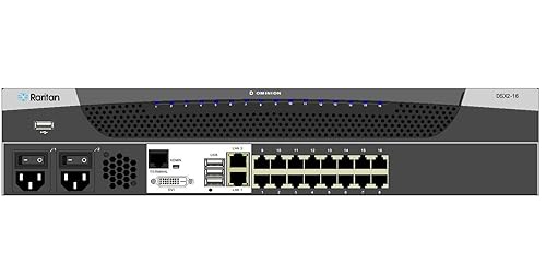 Raritan 16-Port Serial Console Server with Dual-Power AC, DSX2-16 (Dual gigabit LAN, USB, KVM Local Console)