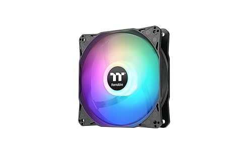 Thermaltake LE120 ARGB PWM Fan (3 Pack), PWM controlled 500~1500 rpm, 5V Motherboard Sync, 16.8 Million Colors 9 Addressable LEDs, Airflow 66.1 CFM, 120mm Hydraulic Bearing, Case Fan, CL-F204-PL12SW-A
