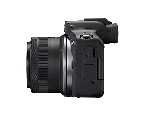 Canon EOS R50 Mirrorless Camera RF-S18-45mm F4.5-6.3 is STM Lens Kit, 24.2 Megapixel CMOS (APS-C) Sensor, 4K Video, Hybrid Camera, Photo and Video, Vlogging, Content Creator, RF Mount, Black