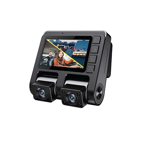 myGEKOgear Orbit D110 2 Channel 1080P Front/Rear Dashcam with 2 Display, 150° Wide Angle, G-Sensor, 128GB Support