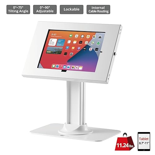 SIIG Lockable Countertop Kiosk POS iPad Security Stand Holder for 9.7 to 11 Inch