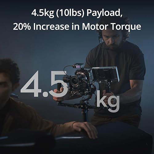 DJI RS 4 Pro, 3-Axis Gimbal stabilizer for Camera for DSLR & Cinema Camera Stabilizer Canon/Sony/Panasonic/Nikon/Fujifilm, 2nd-Gen Native Vertical Shooting, 4.5kg (10lbs) Payload, Camera Gimbal