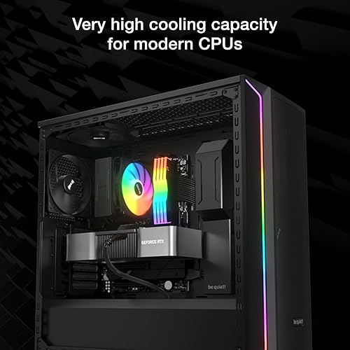 be quiet Pure Rock 3 LX CPU Air Cooler | 4 High Performance 6mm Heat Pipes with HDT Technology | 120mm Quiet ARGB PWM Fan | AMD:AM4 AM5/Intel LGA 1700/1150/1151/1200 | Black | BK040