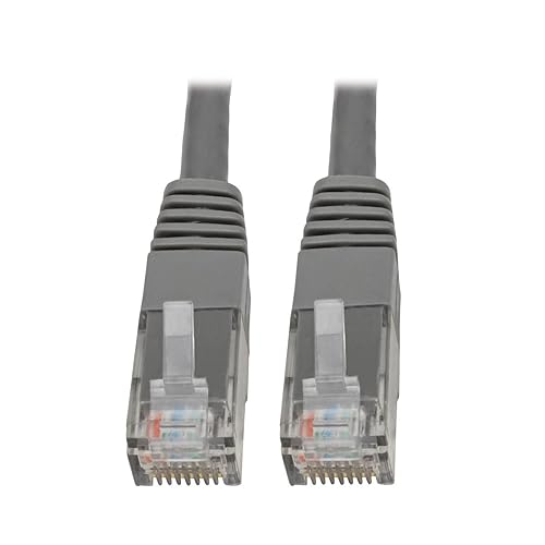 Tripp Lite N200-002-GY Cat6 Cat5e Gigabit Molded Patch Cable RJ45 M/M 550MHz Gray 2' 2' 2 ft. Gray