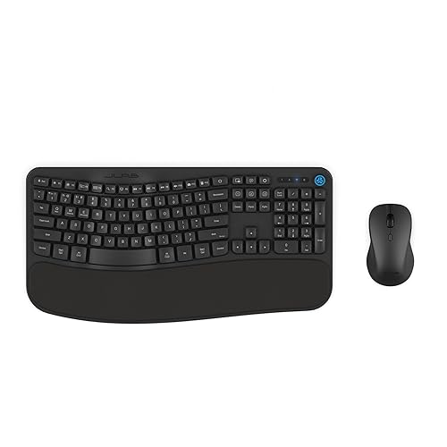 JLab Flow Keyboard & Ambidextrous Mouse Ergonomic Wireless Bundle, Bluetooth or USB-C Dongle, AI Integration, Smart Media Knob, Customize with The JLab App for The Ultimate Home or Work Setup