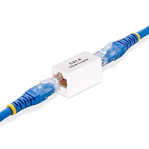 StarTech.com RJ45 Coupler, Inline Cat6 Coupler, Female to Female (F/F) T568 Connector, Unshielded Ethernet Cable Extension